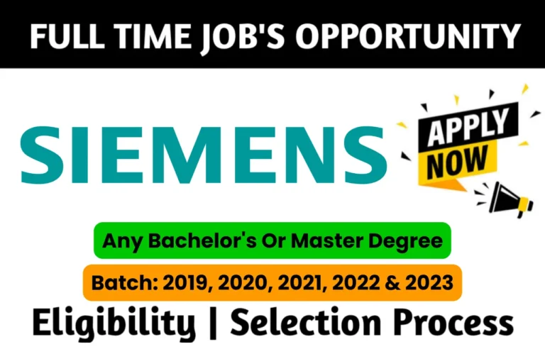 Siemens Recruitment Drive 2024