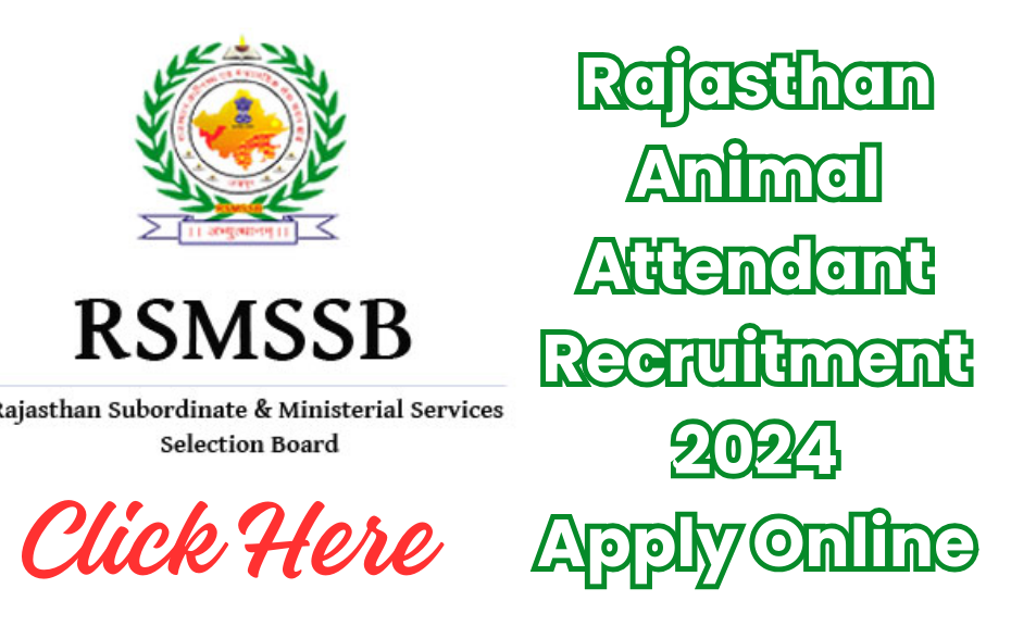 Rajasthan Animal Attendant Recruitment 2024 Apply Online