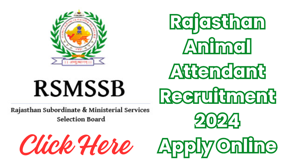 Rajasthan Animal Attendant Recruitment 2024 Apply Online